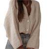 Casual Minimalist Cardigan Knit Outerwear For Women
