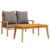 VidaXL Ensemble de Jardin avec Coussin, Sièges et Table de Patio, Ensemble de Meubles, Mobilier de Terrasse Extérieur, Bois 366382