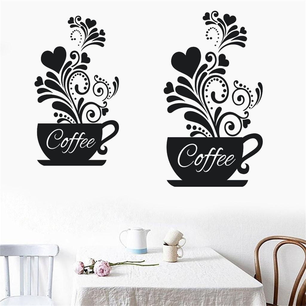 Flower Cafe PVC Stickers Wall Stickers Living Room Decoration