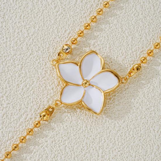 Flower Drop Y Necklace Women Flower Choker Chain Adjustable Dainty Long Necklace Gift for Wedding Birthday Anniversary