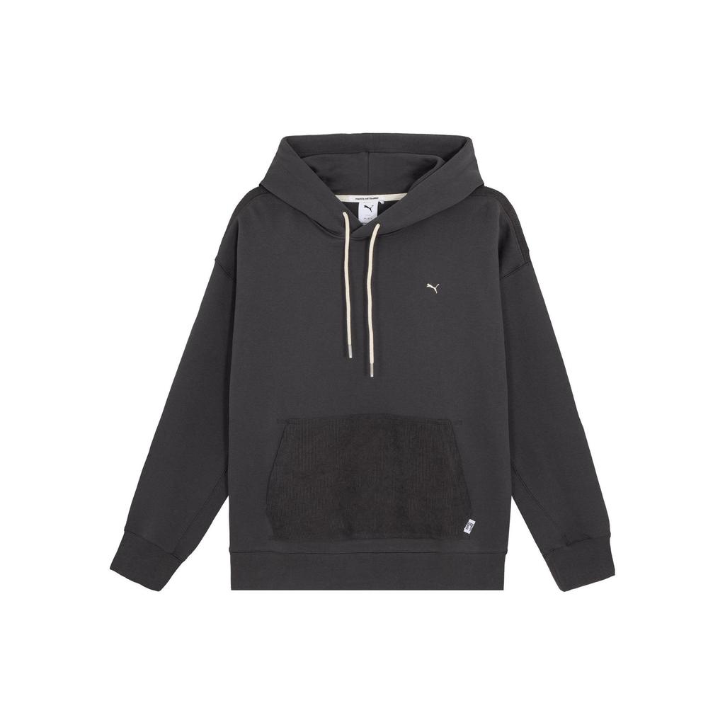 Puma Unisex Charcoal Pullover Hoodie With Pocket And Logo Casual Streetwear 623053-13