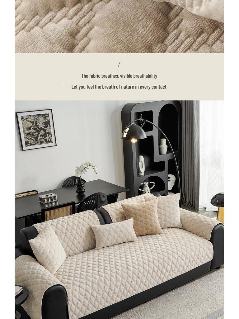 Hochwertiges rutschfestes Plüsch-Sofakissen für Ledersofas - Perfekt für Herbst und Winter