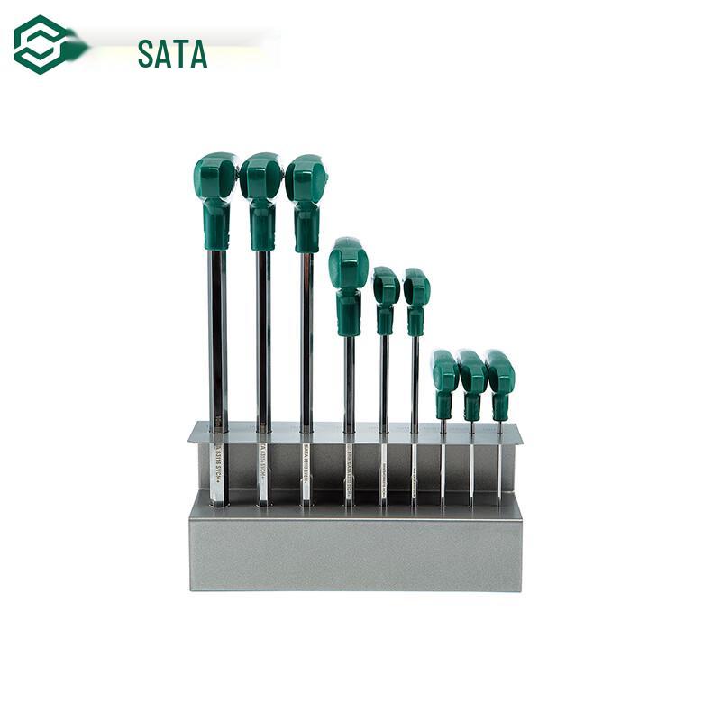 SATA 9-Piece T-Handle Ball-End Hex Key Set