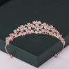 Rose Trendy Color Gold Tiaras And Crowns Pearl Crystal Princess Diadems Sale Queen Wedding Bridal Hair Accessories Headpiece