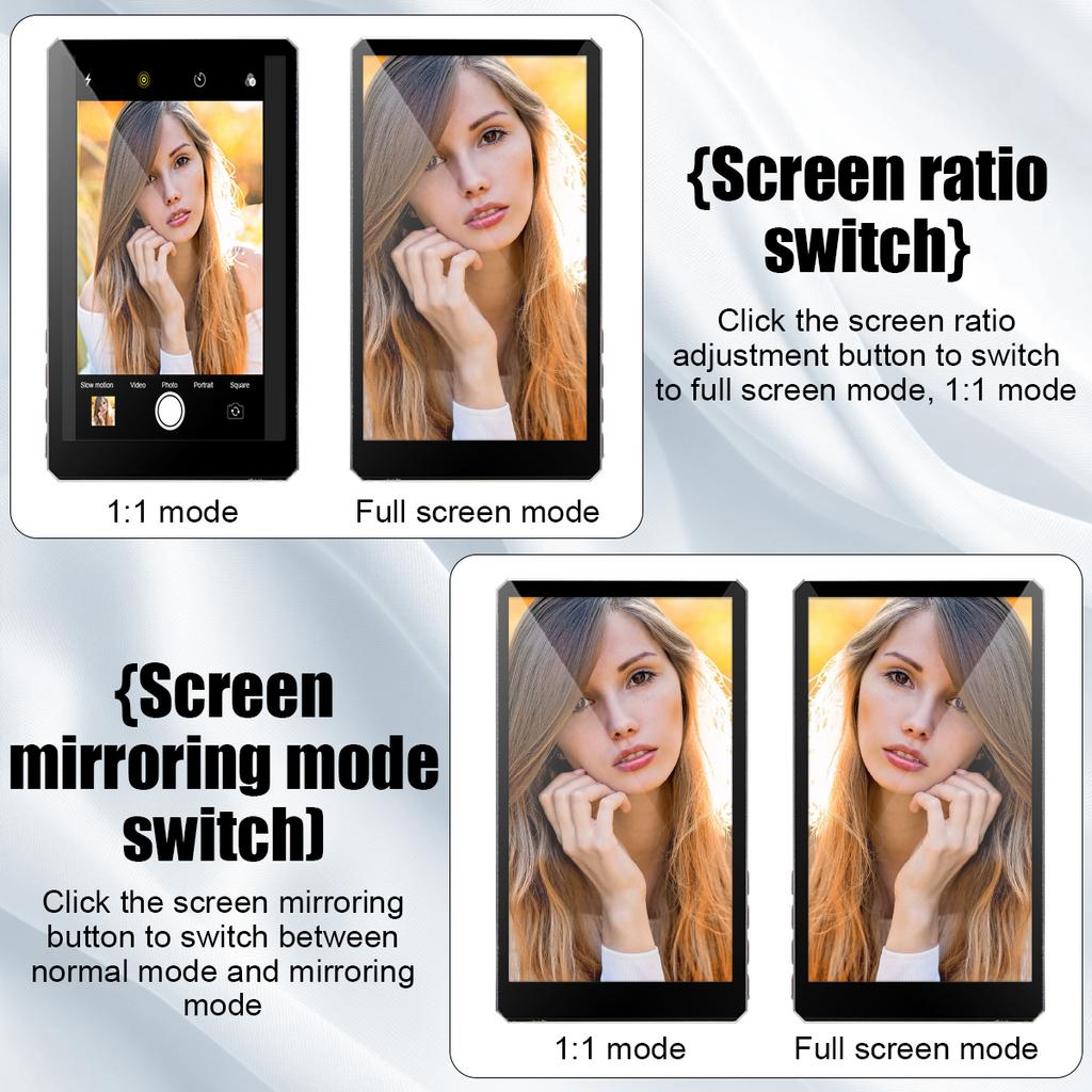 Magnetic Mobile Phone Selfie Monitor Screen For Smartphone Rear Camera Live Selfie Video Streaming for iPhone Android