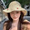 Straw Hat Women's 2025 New Straw Hat Summer UV Protection Sun Shade Holiday Sun Hat