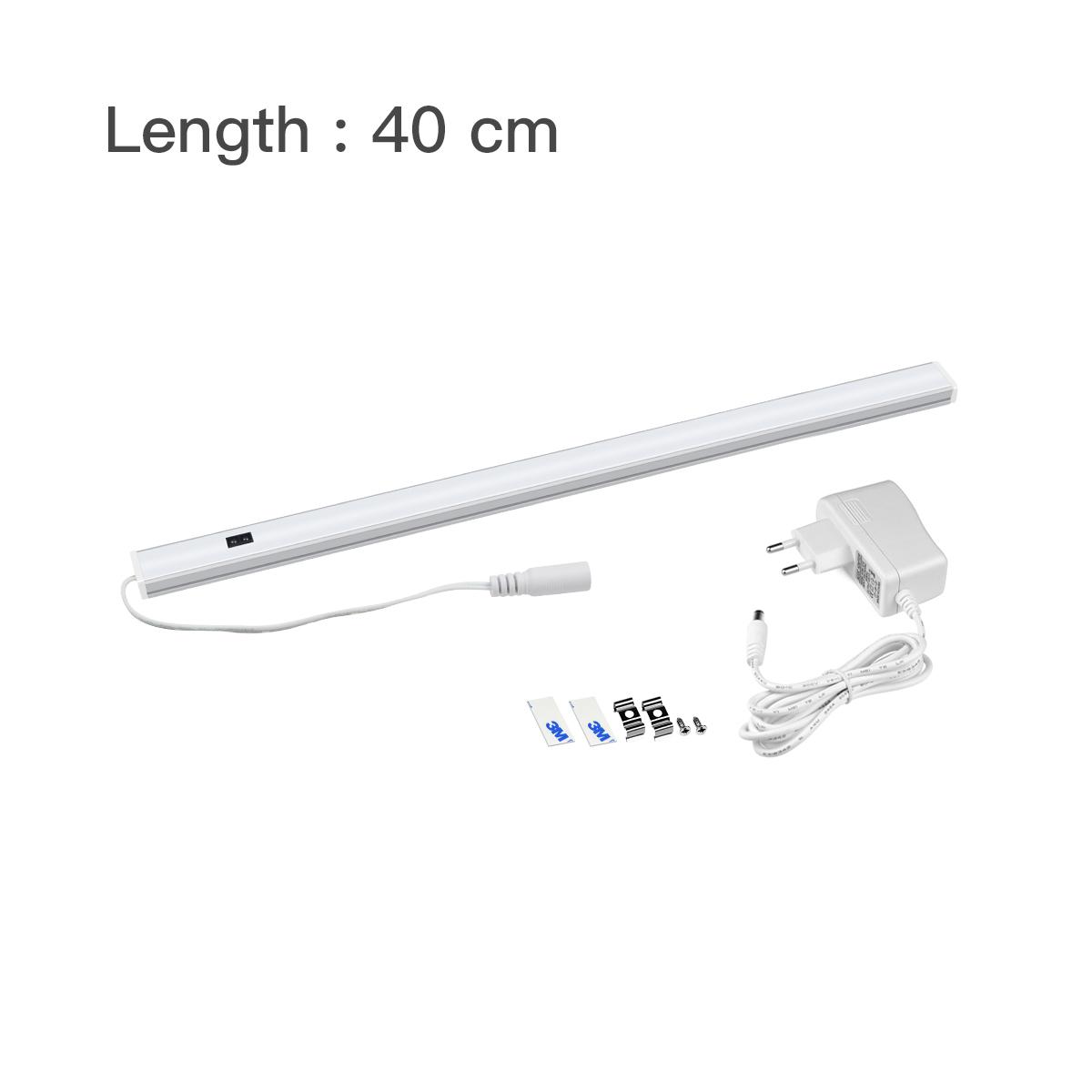 

30 СМ/40 СМ/50 СМ Датчик Ручной Развертки Светодиодный Кухонный Светильник Светодиодный Барный Трубчатый Светильник 12 В постоянного тока Жесткая Светодиодная Лента Лампа DIY Подсветка Шкафа Освещение С Вилкой ЕС 1 X 40CM