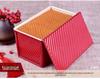 Yangchen Red Loaf Pan, 450g Rectangular Corrugated Bread Mold for Oven
