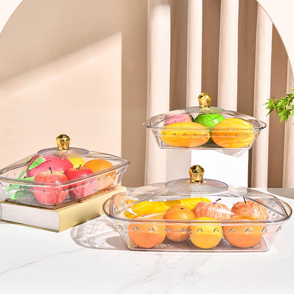 Snack Kínáló Tál Átlátszó Gyümölcstál Fedővel Előétel Kínáló Műanyag Élelmiszertároló Szervező Szárított Gyümölcsök Diók Kekszek Cukorkák számára