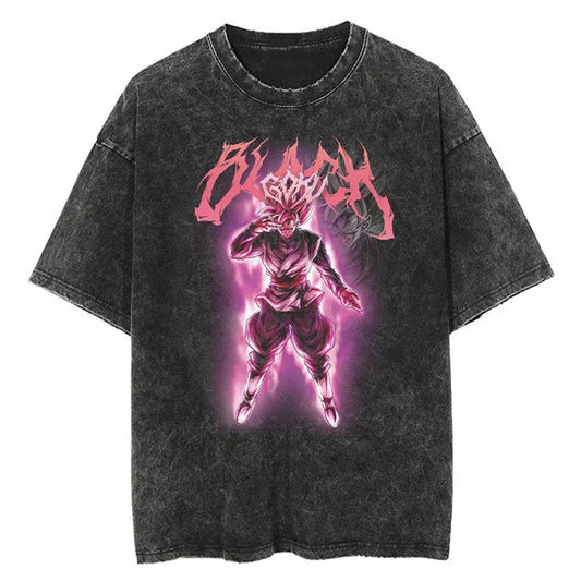 Unisex Oversized Washed Dragon Ball Anime Parentchild Tshirt Man Women Short Sleeve Streetwear Loose Casual Summer Yk