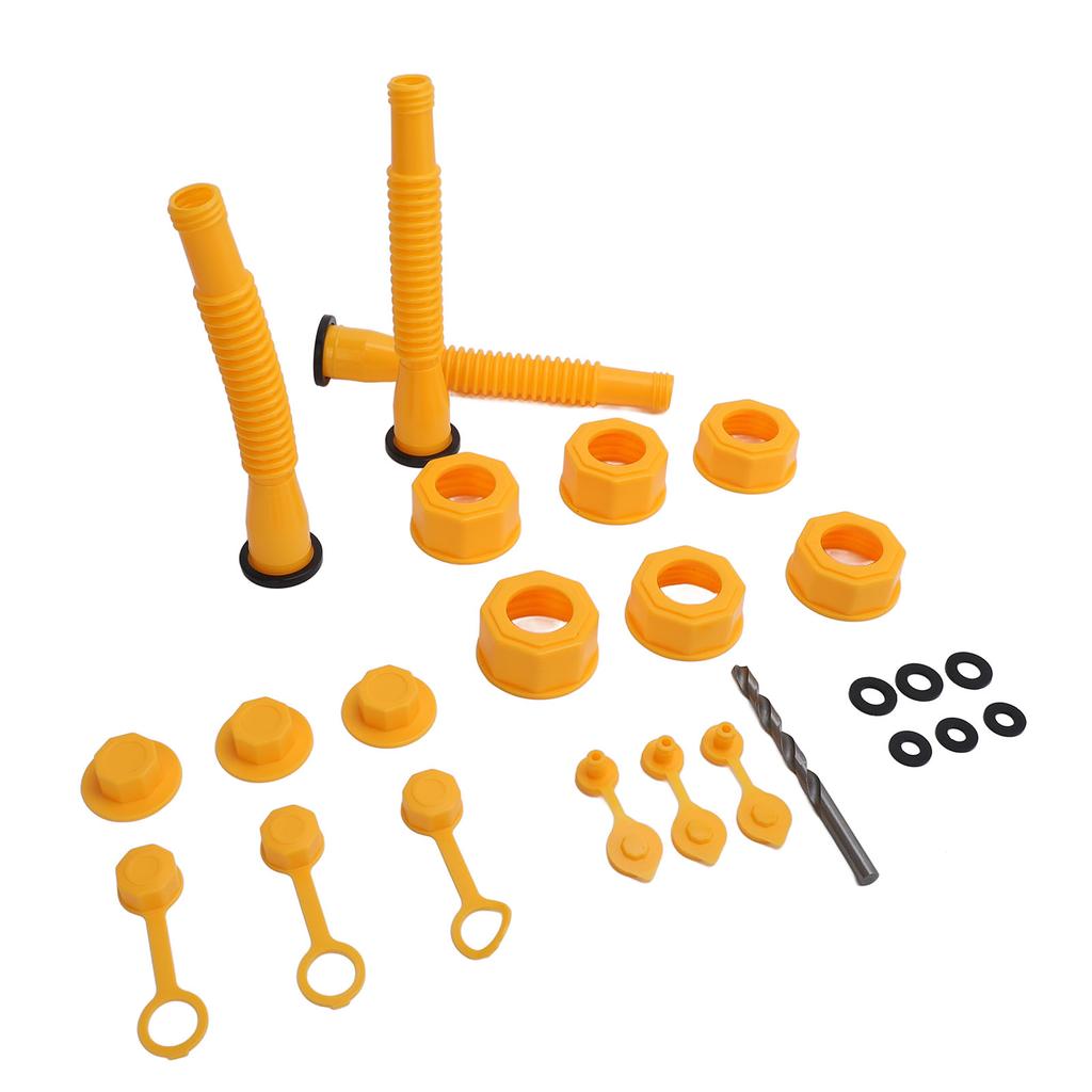 3 Sets Gas Can Spout Replacement Flexible Hoses Vent Covers and Nozzles for 1 2 5 10 Gallon Fuel Tank