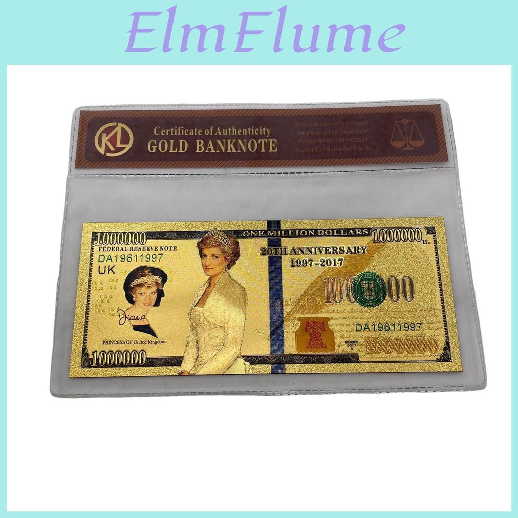 Gold Foil Elizabeth Plastic Diana Marilyn Monroe Commemorative Coin Gold Foil Banknote Currency Queen Portrait Creative Coin