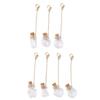 7 Pieces Stylish Keychain Pendants with Clear Small Glass Bottles Jewlery Accessory for Necklaces and Earrings