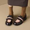 Fashion NEW Spring/Autumn Women Loafers Round Toe Chunky Heel Shoes Split Leather Shoes for Women Slip-on Mixed Colors Sweet Women Pumps