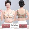 Plus Size Wirefree Fixed-Cup Printed Bra for Middle-aged Women