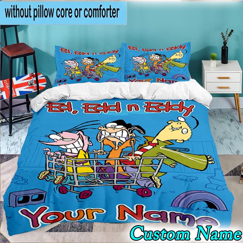 Custom Name 3PCS Ed Eddy Mystery Bedding Set,Including Duvet Cover And 2pcs Pillowcases Perfect for Bedroom,Dormitory,Fan Christmas gift
