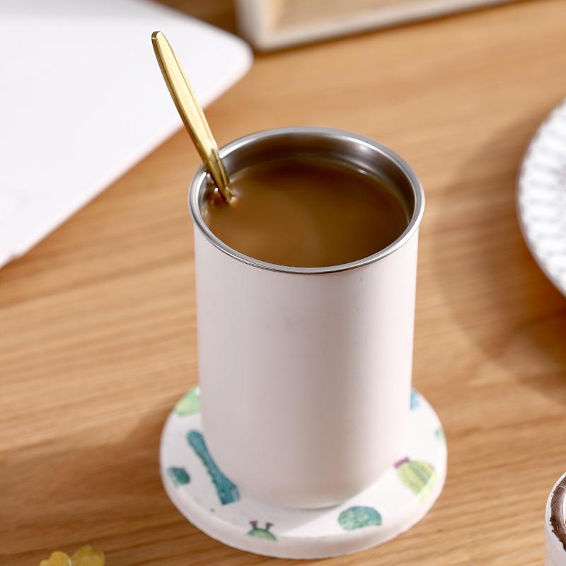 Stainless Steel Mouthwash Cup High Value Couple Brushing Cup Coffee Cup High Sense Children Student Home