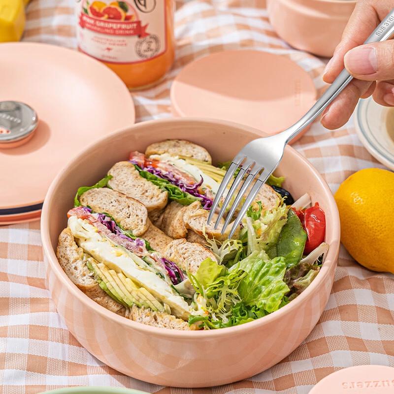 ZISIZ 7-Piece 316 Stainless Steel Outdoor Portable Cutlery Set