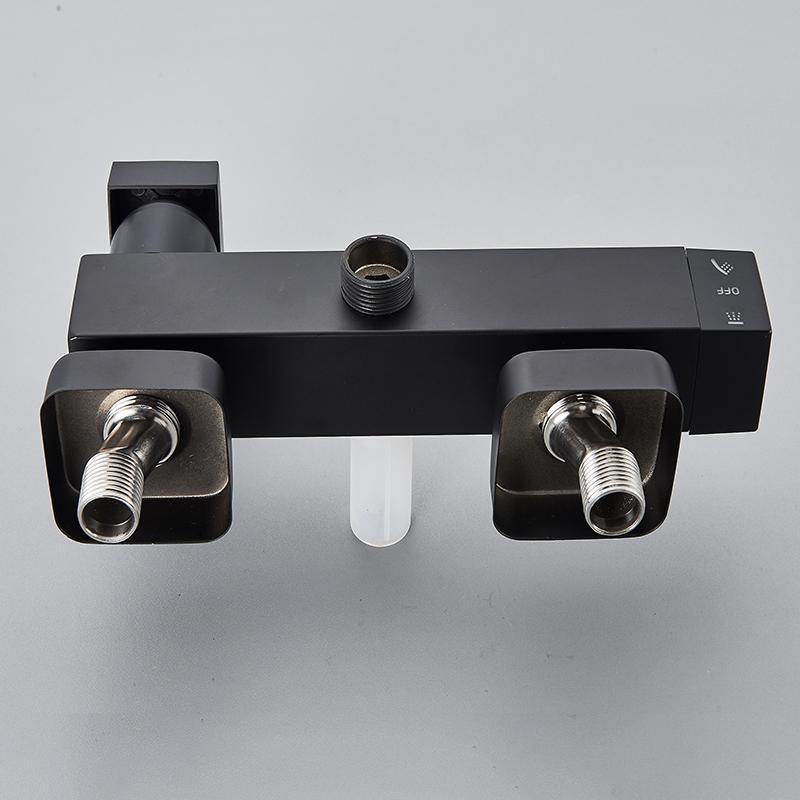 Bathroom Faucet Chrome/Black Rain Shower Head Bath Faucet Wall Mounted Bathtub Shower Mixer Tap Shower Faucet Shower Set Mixer