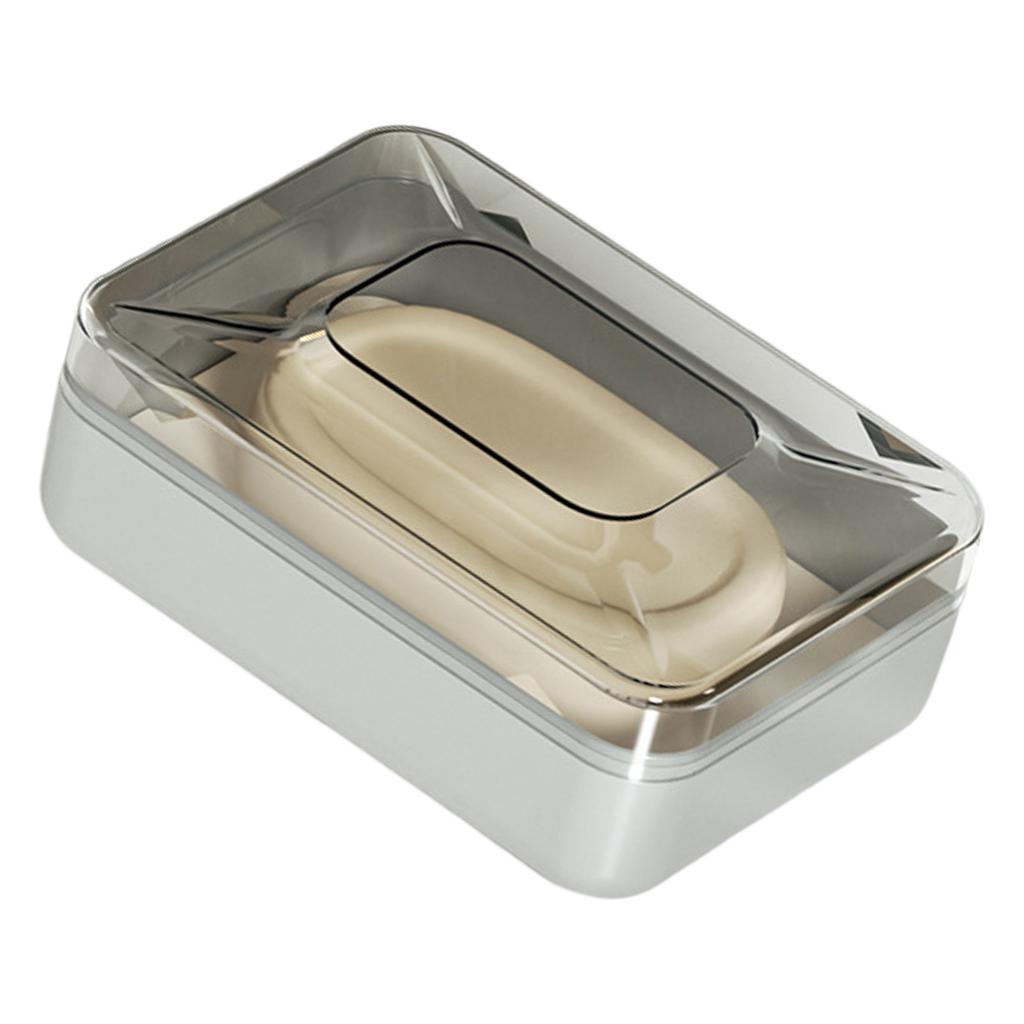 Portable Soap Holder PET Soap Container with Lid for Dust Protection for Bathrooms Kitchens and Travelers