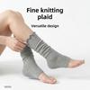 Spring and Summer Pile Pile Socks with Wooden Ear Cuffs, Long Stockings, Breathable, Suitable for Walking, Slimming, Versatile, Calf Socks
