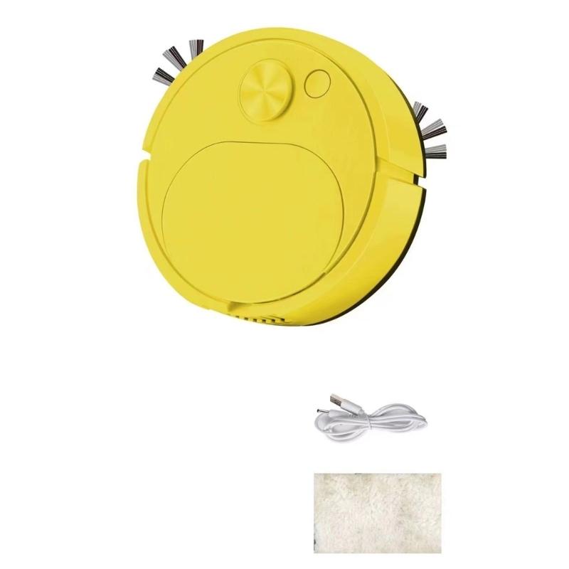 

Автоматический пылесос для уборки, интеллектуальный подметальный робот, перезаряжаемые всасывающие устройства для ковров и шерсти домашних животных жёлтый