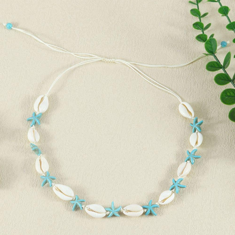 Sea Series Starfish Beaded Bracelet Jewelry Shell Beaded Handstring Turtle Woven Bracelet  Couple