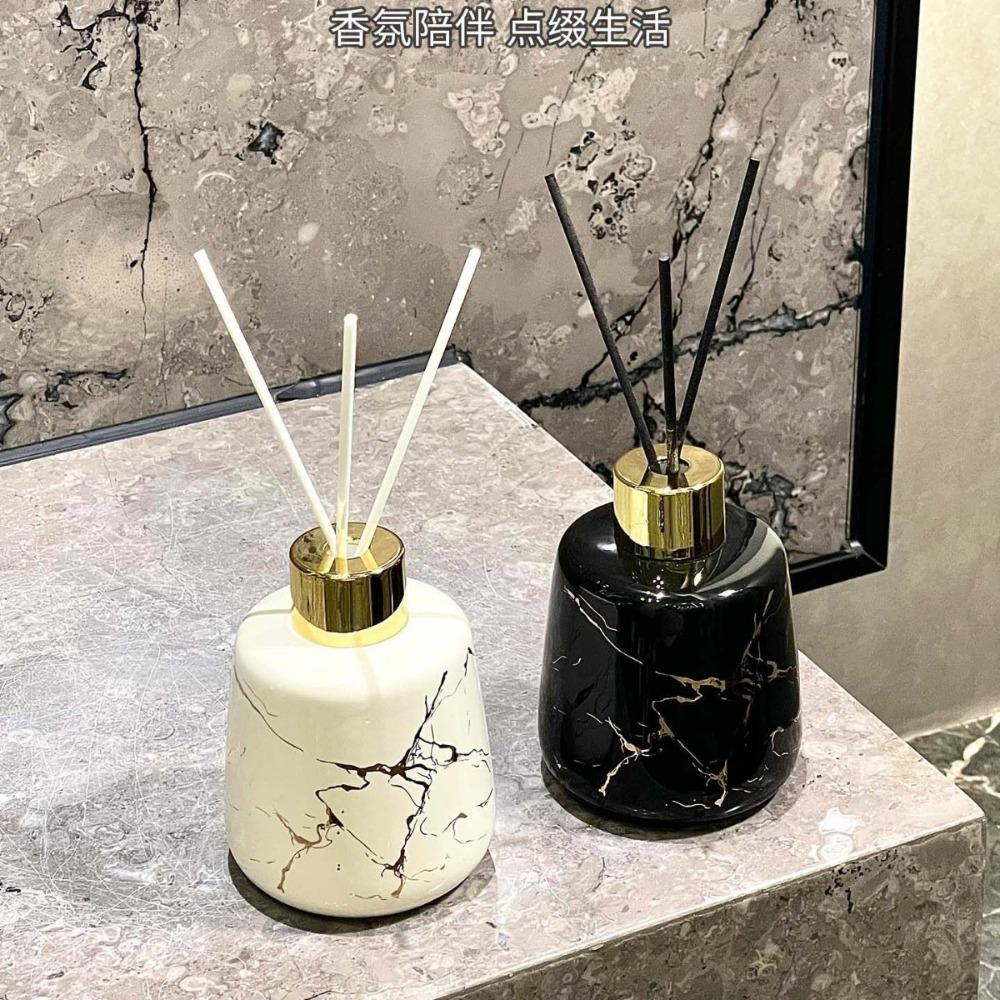 6-piece Bathroom Supplies Ceramic Marble Mug Emulsion Bottle Toothbrush Holder Storage Tray Bathroom Decoration Accessories