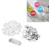 100 Set Pin Back Button Parts Tinplate Plastic Base Rustproof Widely Used Button Making Supplies for