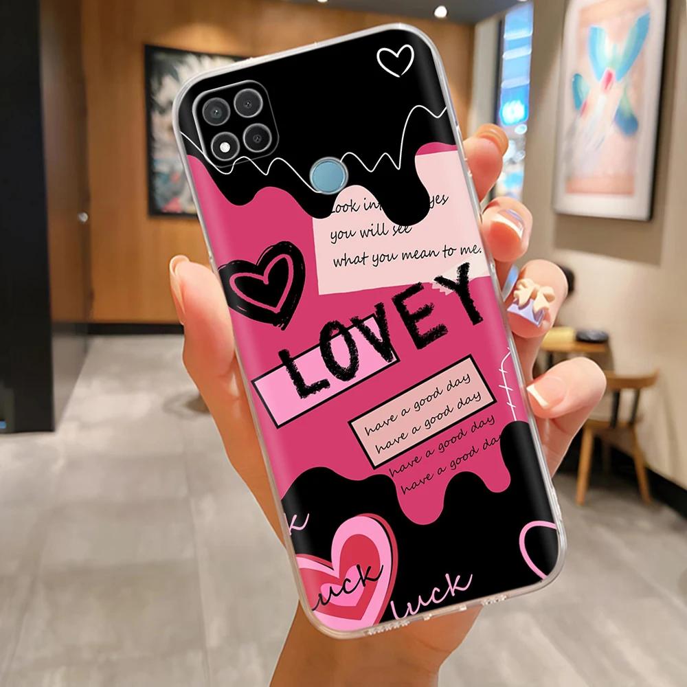 Pour Redmi 9C Coque Cœur Arrière Pour Xiaomi Redmi 9c Coque redmi9C Étuis de Téléphone Souples en Silicone TPU pour Redmi 9C NFC Fundas