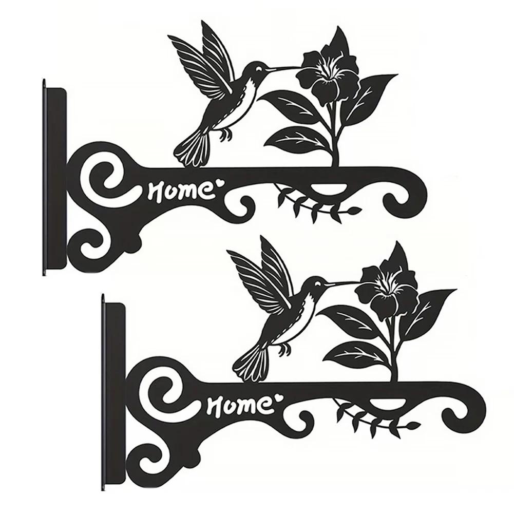 Metalowy wspornik do roślin wiszących 10 cali z pięknym wzorem ptaka Haki do roślin do zawieszania roślin Karmnik dla ptaków Dzwonek wietrzny Lampion