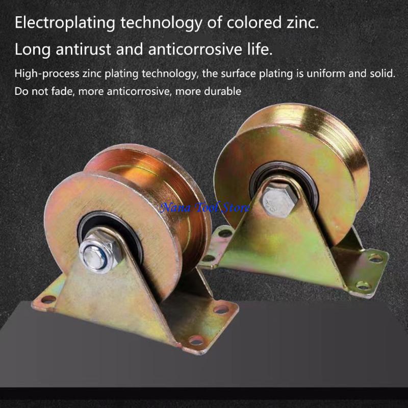 

31GJ V Wheel Sliding Gate Track Roller W Bracket Heavy Duty Barn Door Casters Steel Slide Gate Hardware for Gate Frame China Mainland