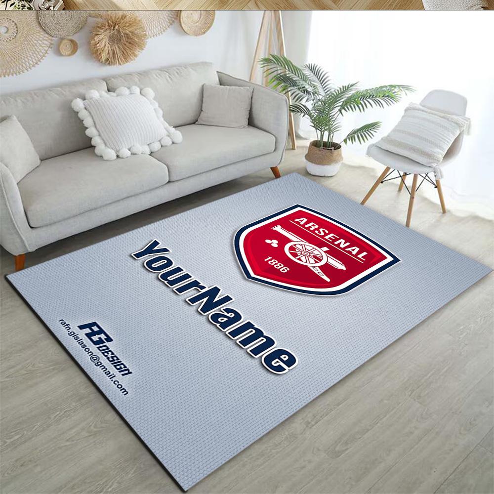 Arsenal Customized Name Floor Mat Design for Entryway Balcony Kitchen Study room Antislip Carpet Anime Office Decor