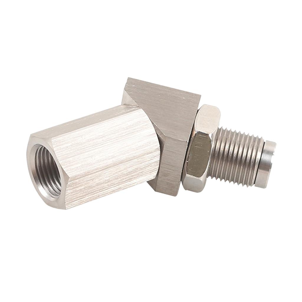 Distanțiere pentru extensor pentru senzorul de oxigen O2 pentru mașină Distanțiere pentru senzorul O2 de 45 de grade cu convertizor catalitic M18 x 1,5 Extensie argintie pentru evacuare