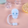 Silicone Cute Skull Straw Covers Reusable Skull Shape Straw Caps Dust-Proof Funny Tumbler Straw Plugs for Stanley 30/40 OZ Cups