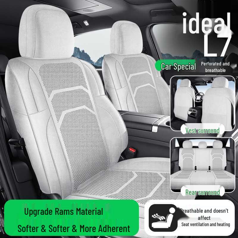Ideal L7 Universal Car Seat Cushion: Four Seasons Full Surround Ram Saddle Pad for Five-Seater.