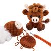 DIY Animal Knitting Set Inspirational Cows Knitted Kit Handmade Emotional Support Kit for Adults & Teen Birthday Gifts