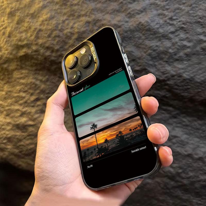 Urban Sunrise Poster Phone Case For iPhone 16 15 14 13 12 11 Pro Max X XS XR 7 8 16 Plus SE2 Shockproof Silicone Soft TPU Cover