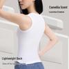 Women's Ribbed Tank Top - Sleeveless Wide Shoulder Base Layer for Concealing Armpit Fat