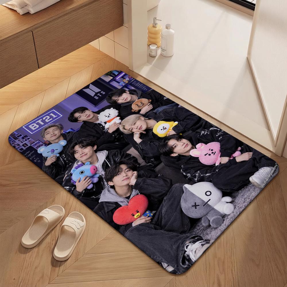 Seventeen Chibi Art Carpet Soft Rug Plush Rug Thick Rug Kitchen Floor Mat Hallway Runner Low Maintenance