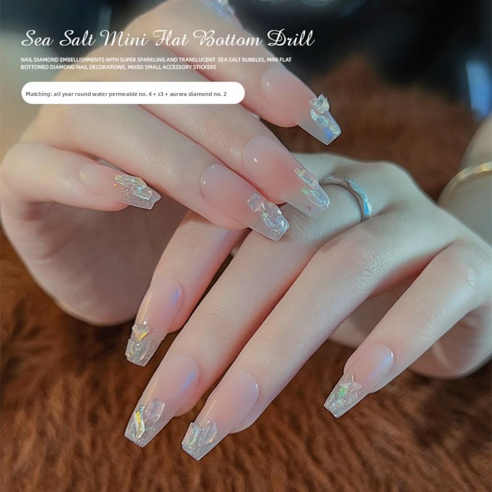 Transparent Nail Charms Diamond Sea Salt Bubble Nail Decorations Ins Nail Art Irregular Drill