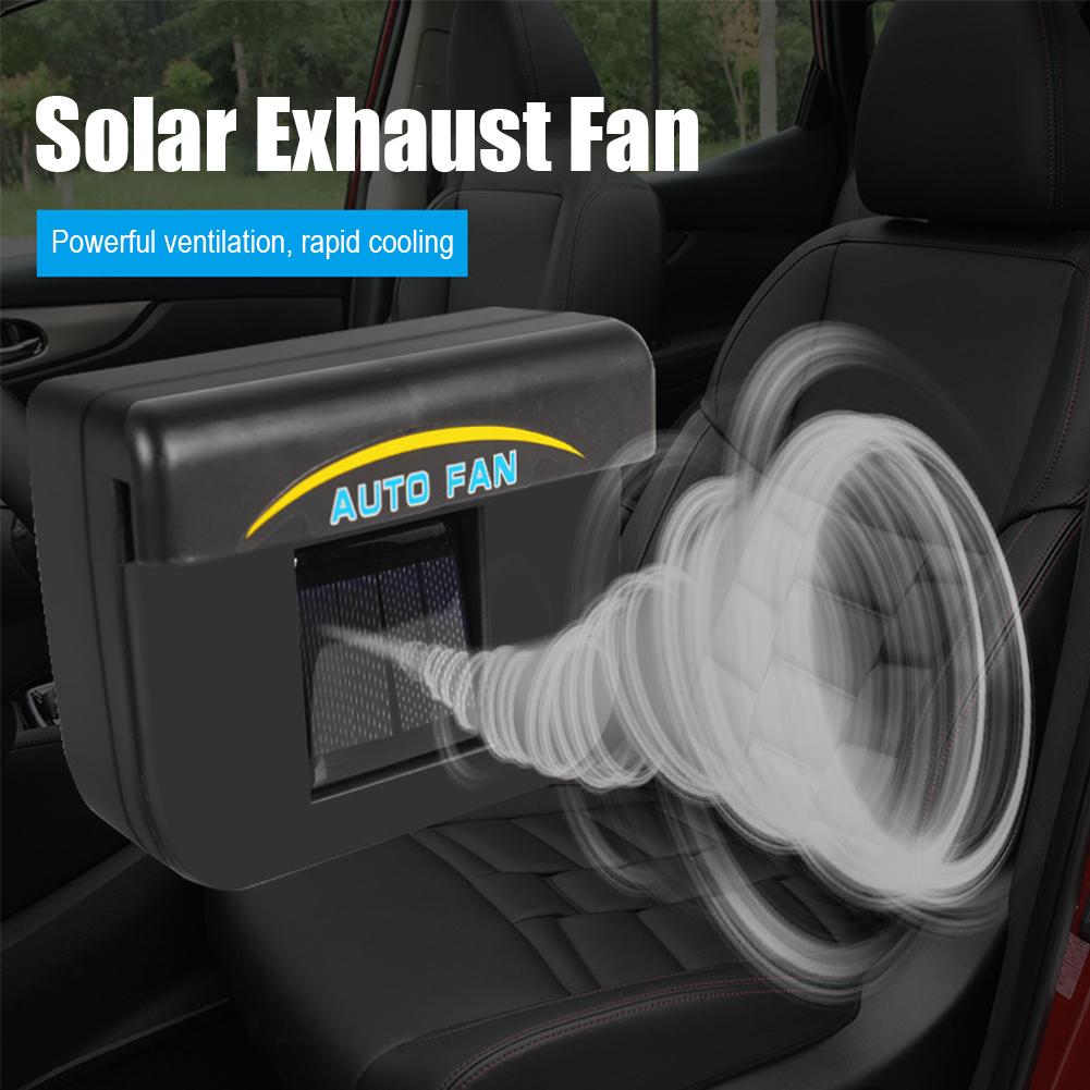 Car Mini Portable Solar Car Cooler Exhaust Fan Sunlight Recharging Exhausts Hot Air Strange Odor Solar Exhaust Fan Auto Interior
