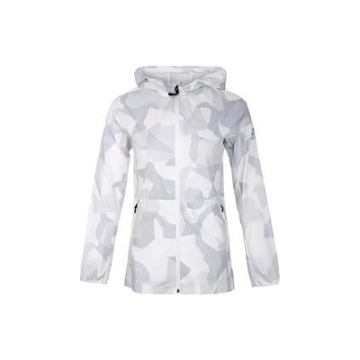 Logo Printed Sports Casual Hooded Long Sleeve Jacket Women Jacket White DW3793