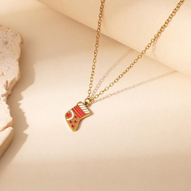 Women's Moon Bat Ghost Necklace: Stainless Steel Clavicle Chain for Halloween and Christmas