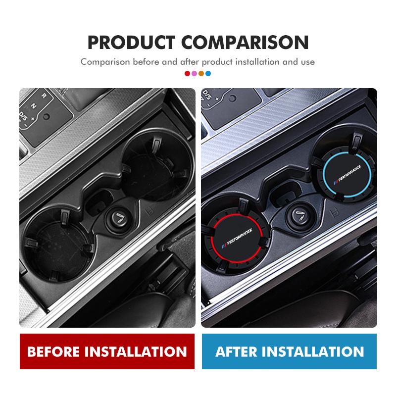 2pcs Car Cup Holder Anti Slip Insert Coasters Pads Accessories For BMW E30 E34 E36 E39 E46 E52 E53 E60 E61 E62 E70 E71 E83