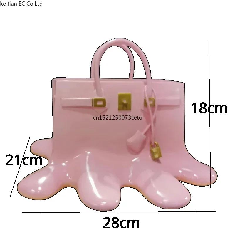 Creatitive Resin Flowers Bag Vase Home Decor Study Office Dining Table Vase Bag for Living Room Decor Bag Vase Luxury Sculpture