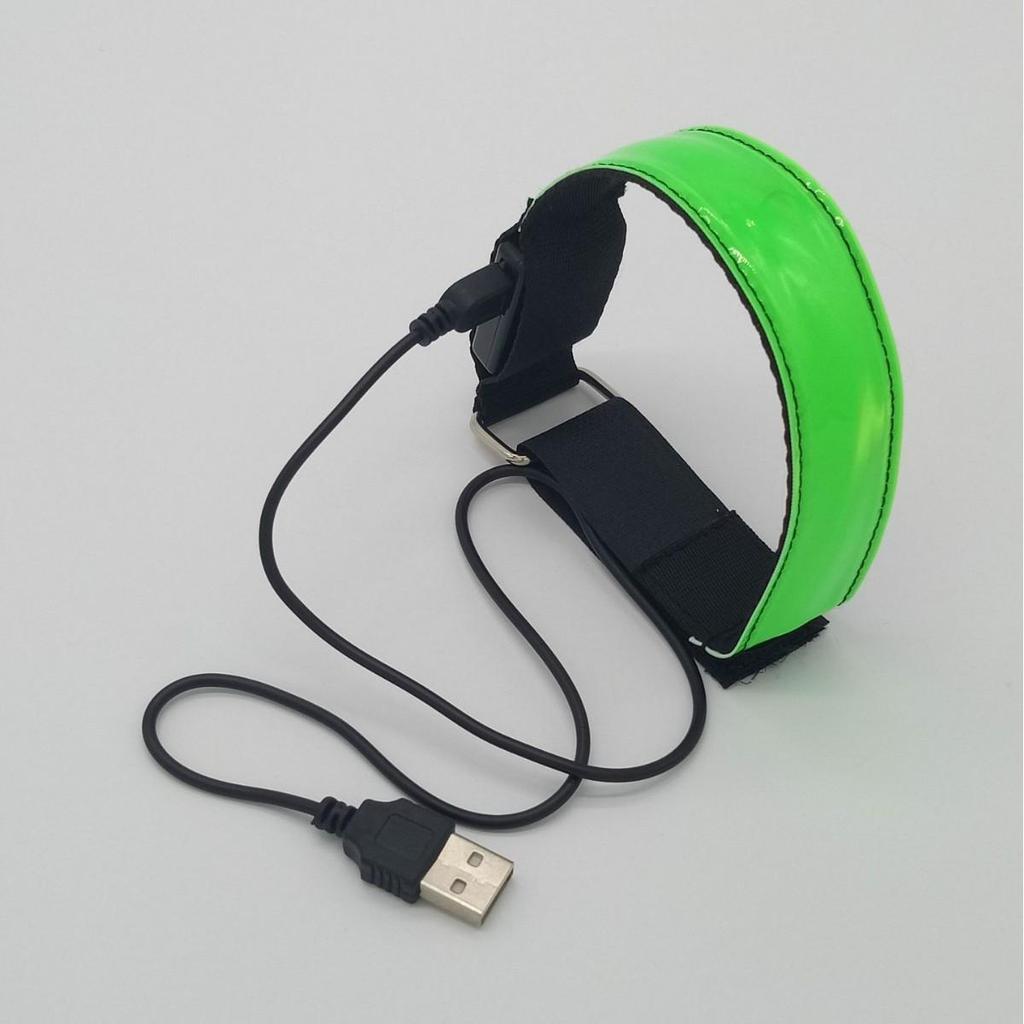 LED Illuminated Armbands & Reflective Wristbands for Night Running and Outdoor Sports