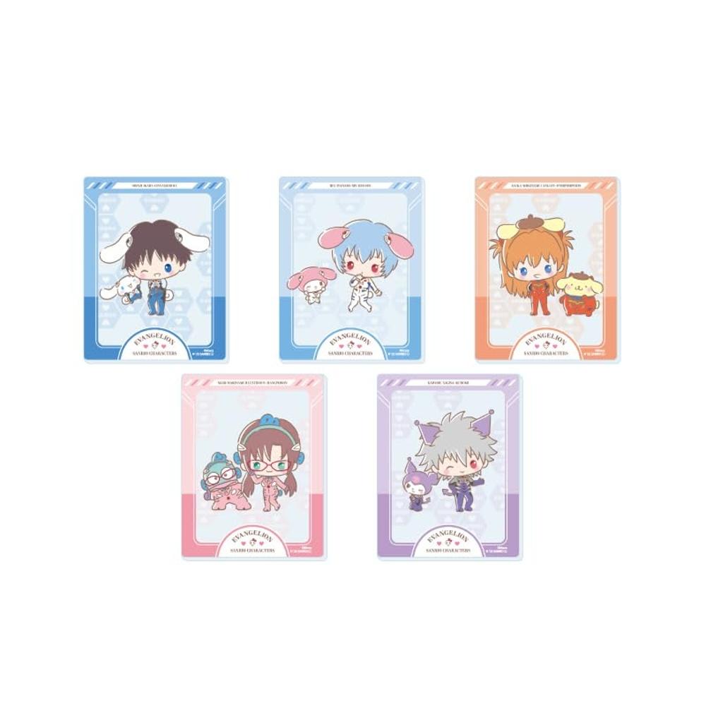 Evangelion x Sanrio Characters 01 [Collaboration Illustration] Acrylic Card Complete Set Box of 5