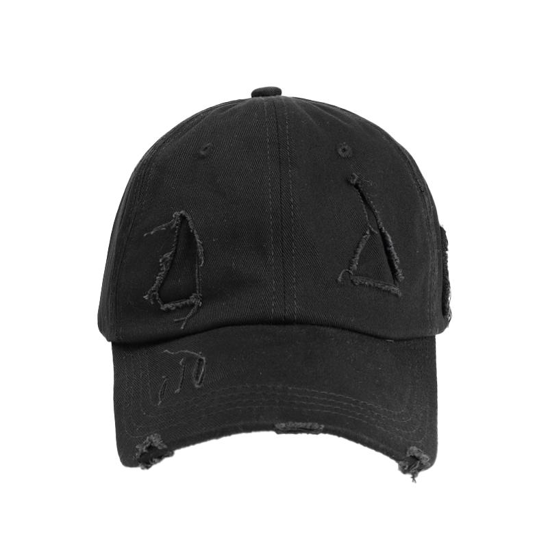 American Retro Distressed Soft Top Frayed Ripped Baseball Caps Customizable Embroidered Washed Cotton Outdoor Baseball Cap