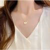 Love Necklace Women'S Light Luxury Simple Copper Micro-Inlaid Zircon Pendant Exquisite Collarbone Chain